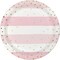 Party Central Disposable Striped Paper Party Dessert Plates - 7" - Club Pack of 96